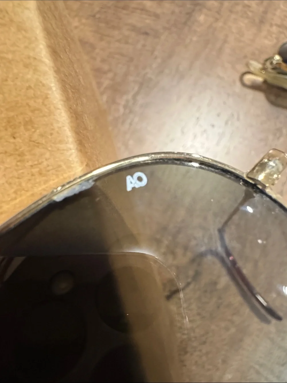 Vintage American Optical AO Gold Aviator Sunglasses Black Lenses 52□14 Unisex